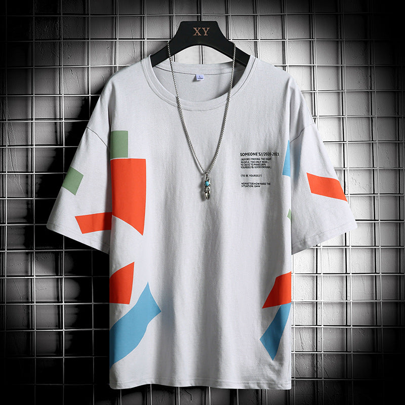 Loose Men's Half Sleeve Bottoming Top