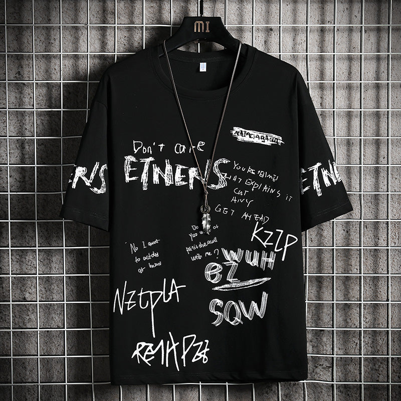 Men's Trendy T-Shirt Loose Print Top