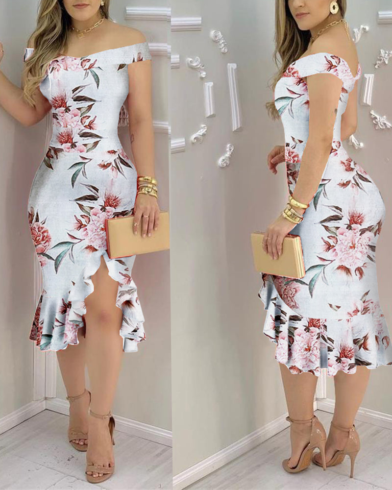 PB Di Moda Beauty Fashion Print Tight Skirt