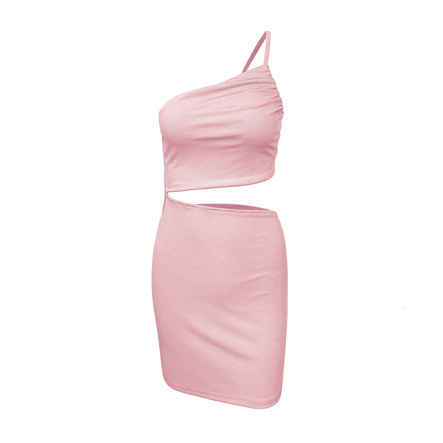 PB Di Moda One-shoulder Drawstring Dress With A Sense Of Design