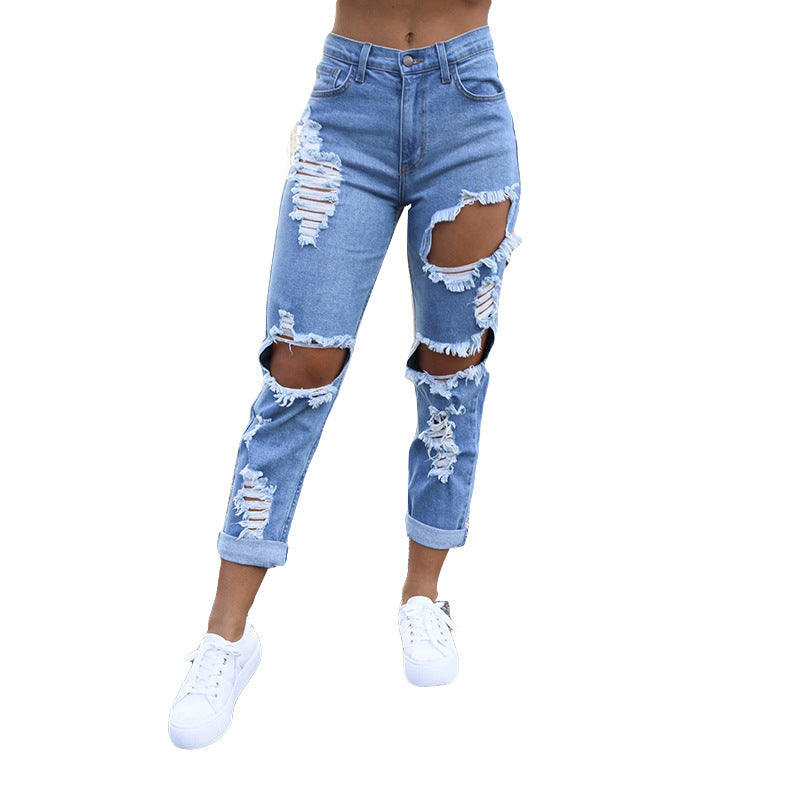 Fashion Personality Straight Jeans