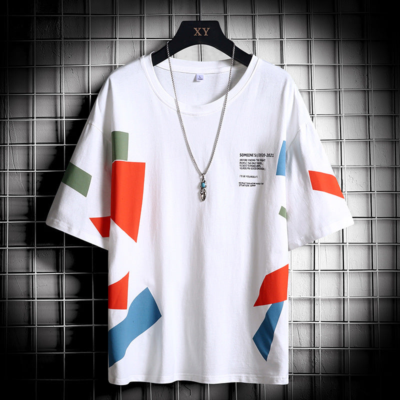 Loose Men's Half Sleeve Bottoming Top