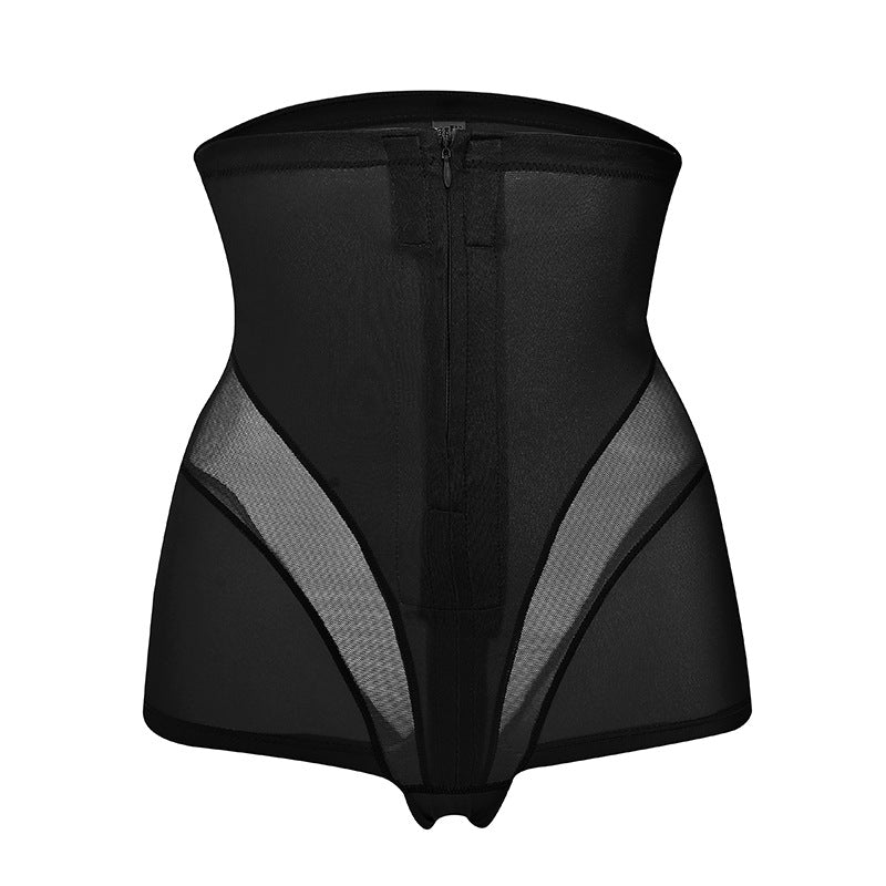High Waist Breasted Zipper Belly Panties Corset