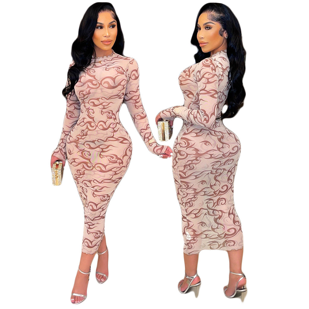 PB Di Moda Print Fashion Versatile Dress