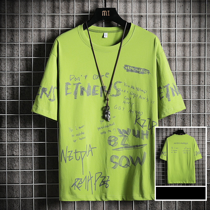 Men's Trendy T-Shirt Loose Print Top