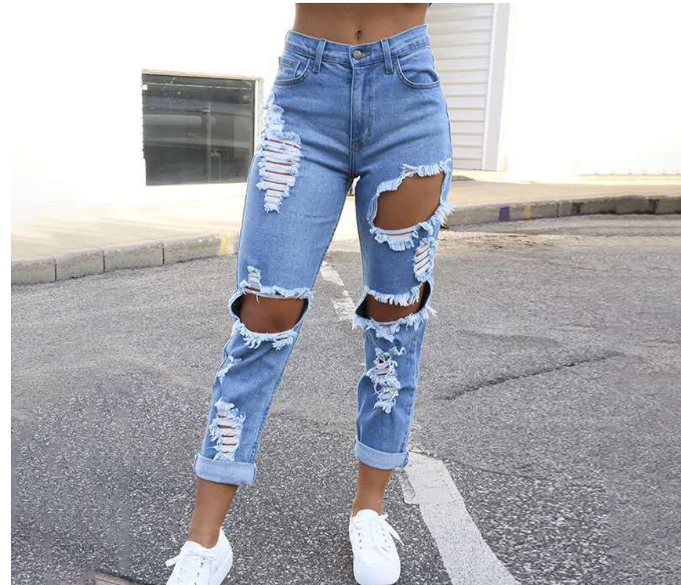 Fashion Personality Straight Jeans