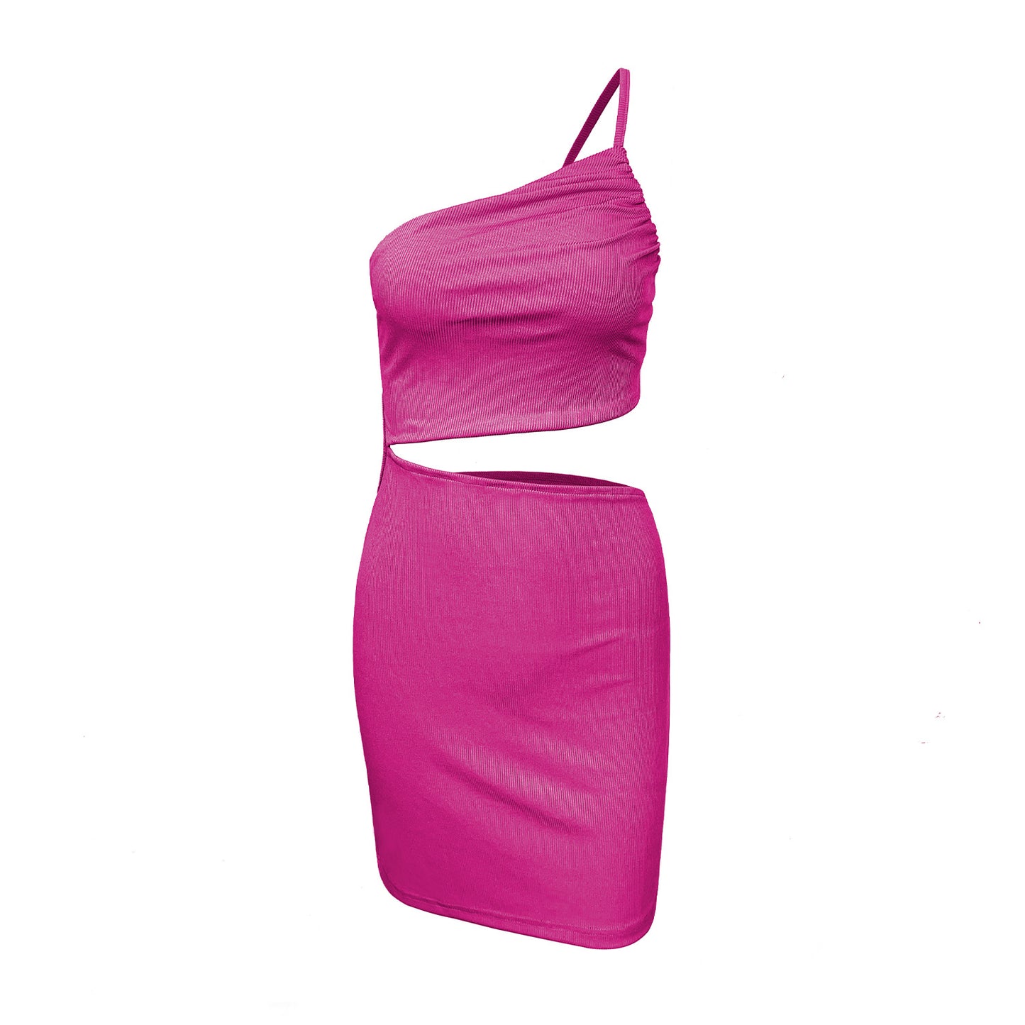PB Di Moda One-shoulder Drawstring Dress With A Sense Of Design