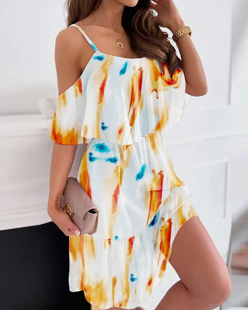 PB Di Moda Flower Printed Summer Strap Dress