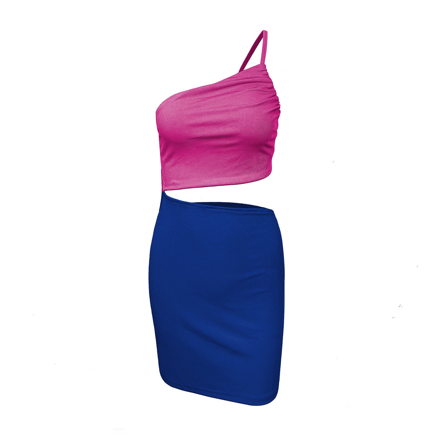 PB Di Moda One-shoulder Drawstring Dress With A Sense Of Design