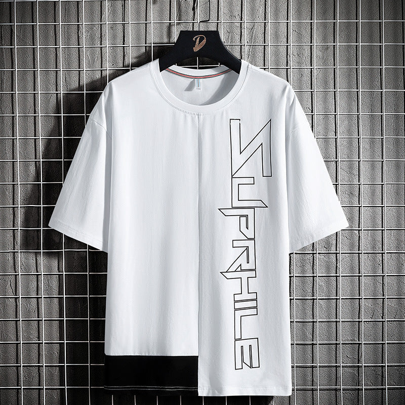 Men's Round Neck Fertilizer New Cotton T-shirt