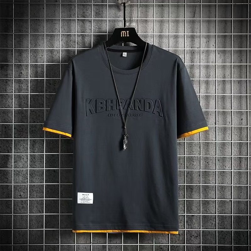 Half Sleeve Fake Two-piece T-shirt Top