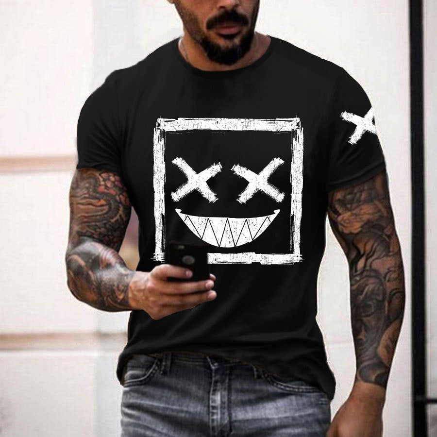 PB Di Moda Vintage 3D Printing Short-sleeved T-shirt