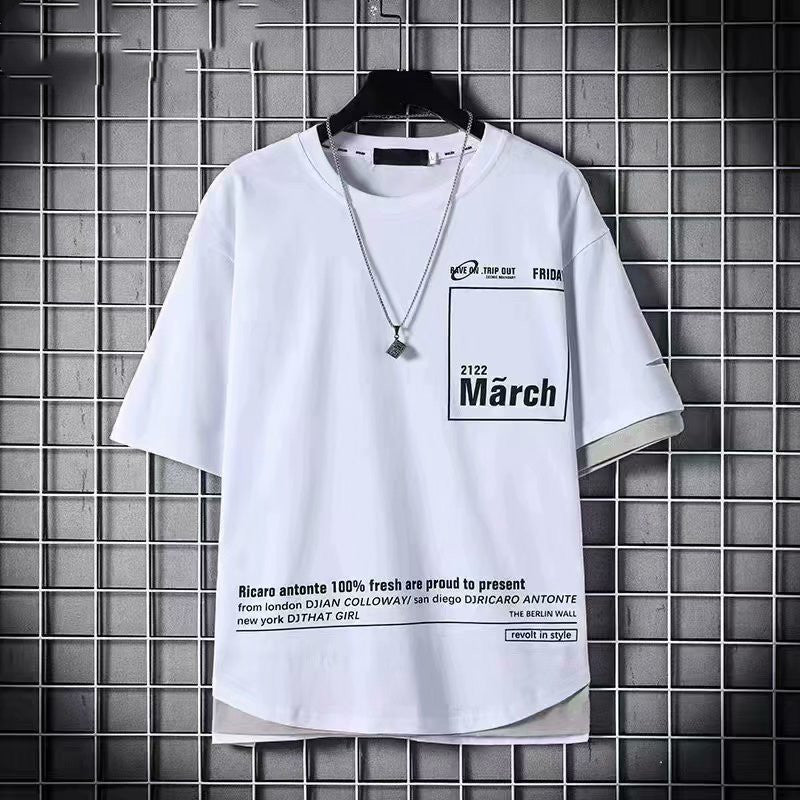Simple Loose Allmatch Half-sleeve Tshirt Top