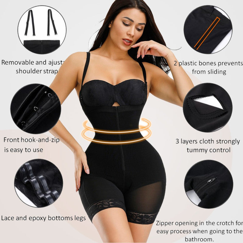 Bottom Zipper Waist And Hip Lift Tight Corset