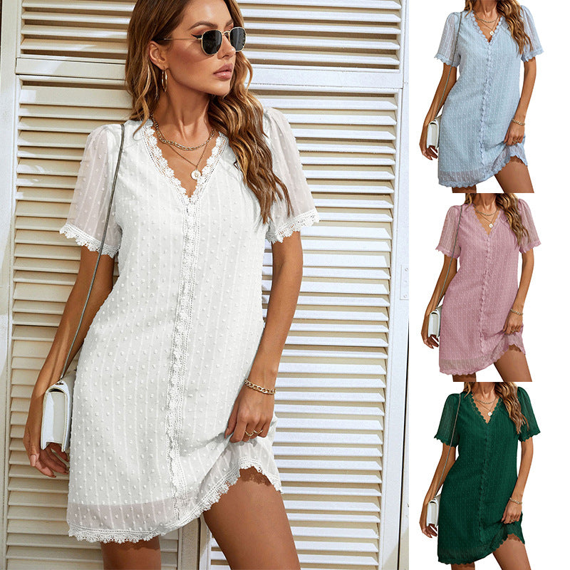 PB Di Moda Lace Stitching Loose Dress