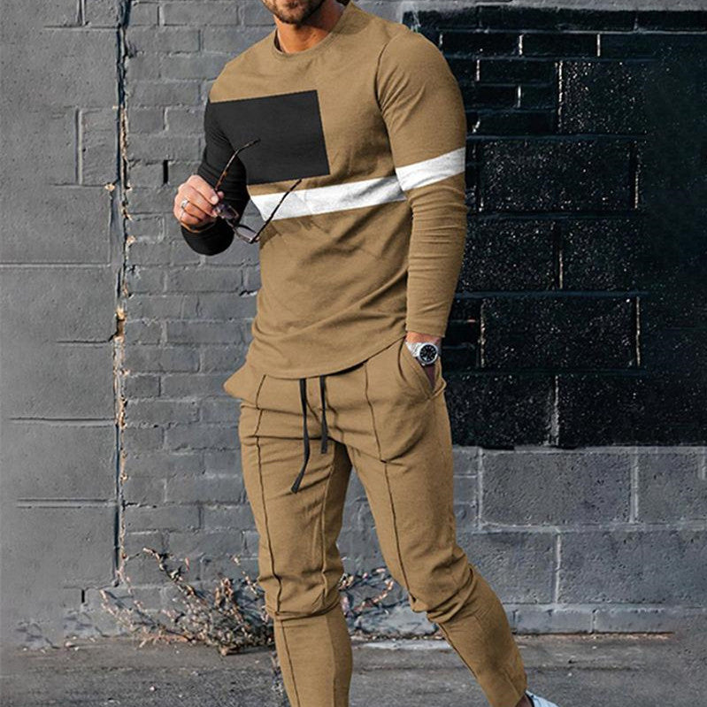PB Di Moda Casual 3D Digital Printing Two-piece Suit