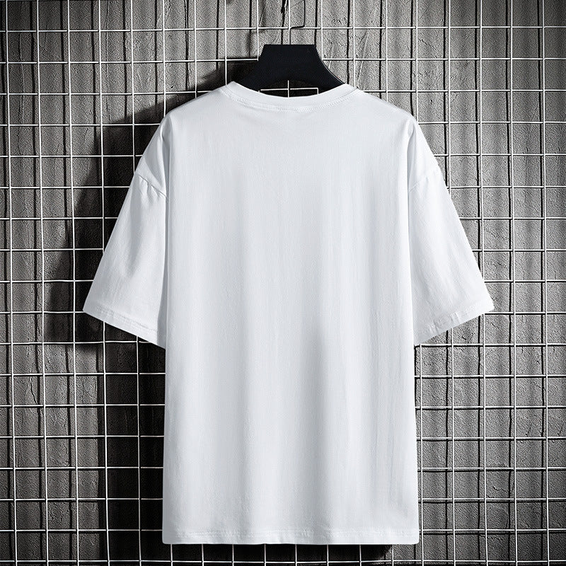 Men's Round Neck Fertilizer New Cotton T-shirt