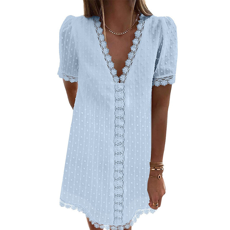 PB Di Moda Lace Stitching Loose Dress