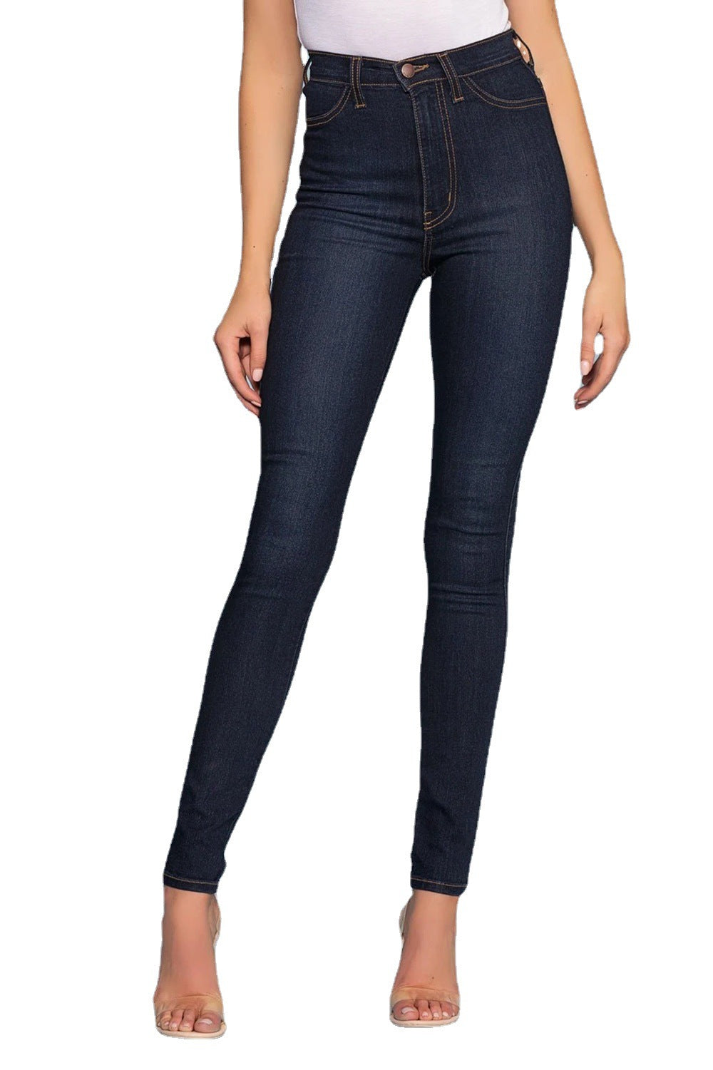 PB Di Moda Fashion High Stretch Slim Fashion Solid Color Jeans