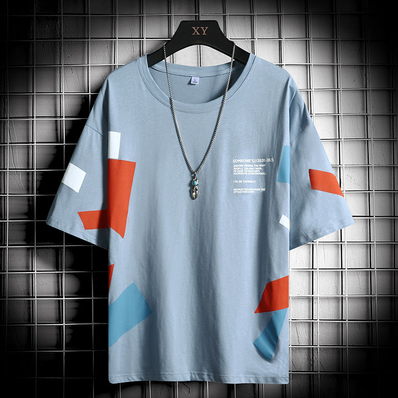 Loose Men's Half Sleeve Bottoming Top
