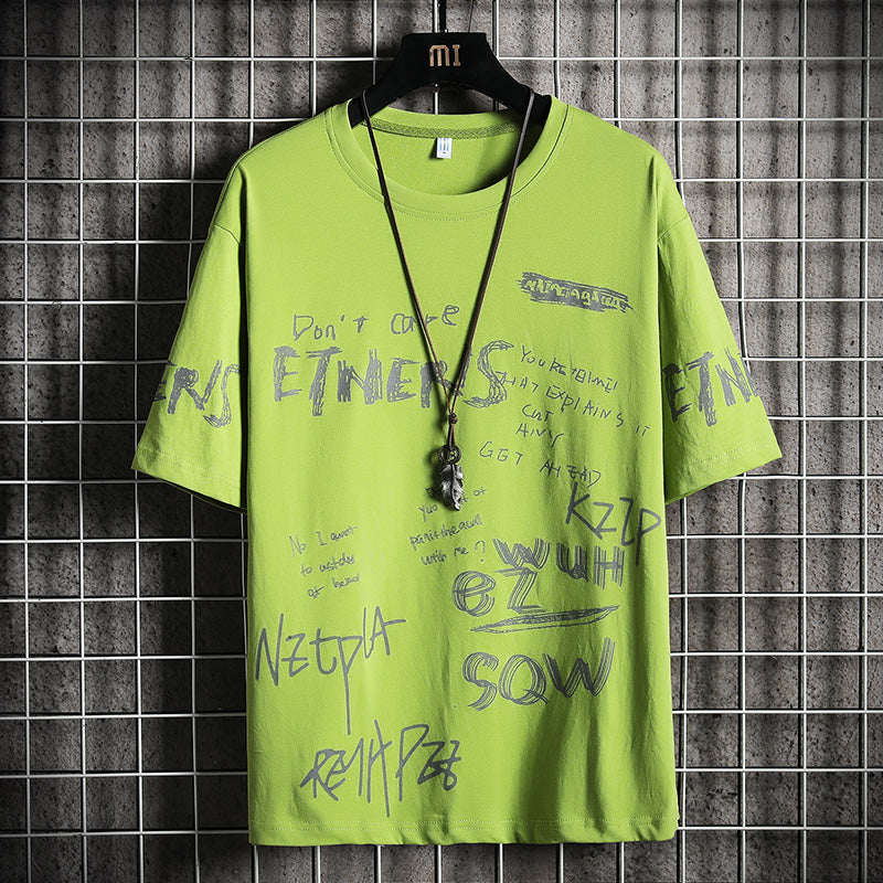Men's Trendy T-Shirt Loose Print Top