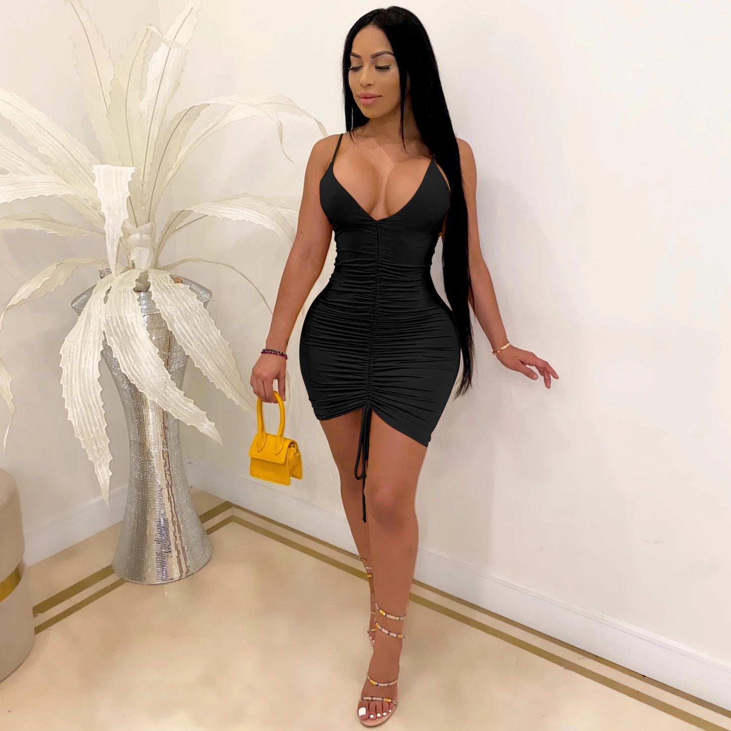 PB Di Moda Drawstring Sling Pack Hip Dress