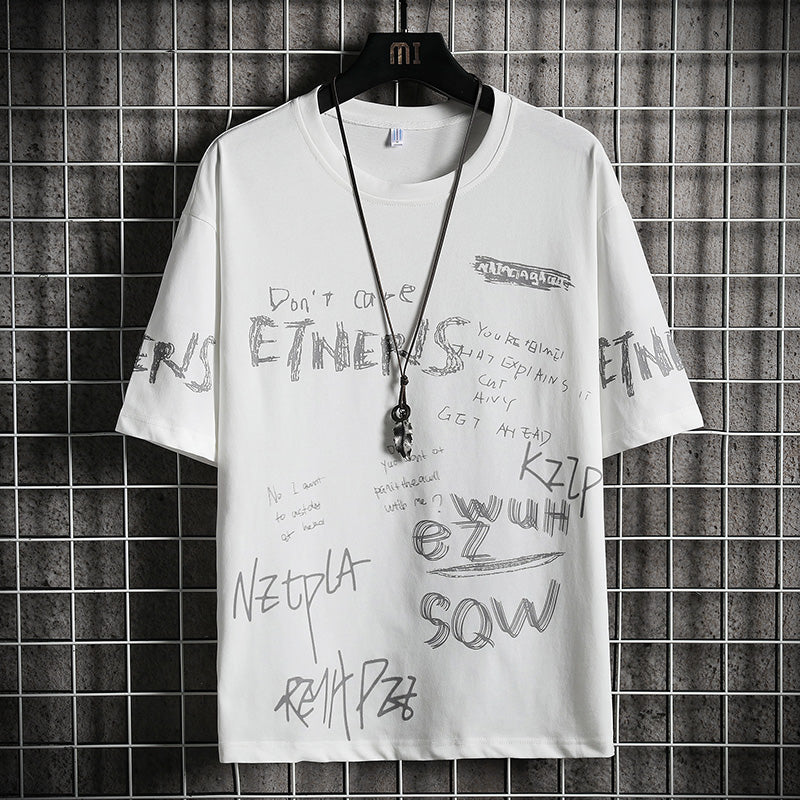Men's Trendy T-Shirt Loose Print Top