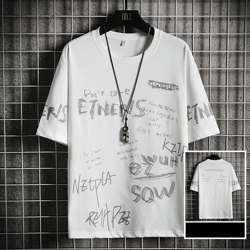 Men's Trendy T-Shirt Loose Print Top