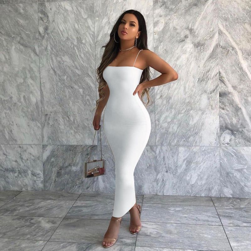 PB Di Moda Suspender Long Skirt Slim Dress