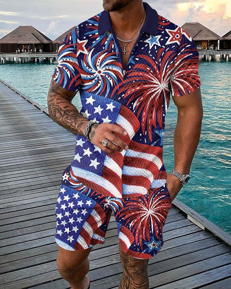 PB Di Moda Fashion Polo Suit Fashion Personality Men's