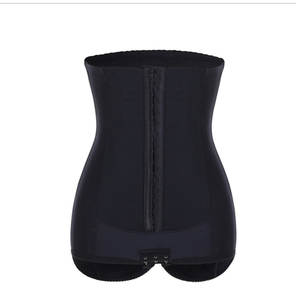 High waist body shaping pants zipper one-piece corset