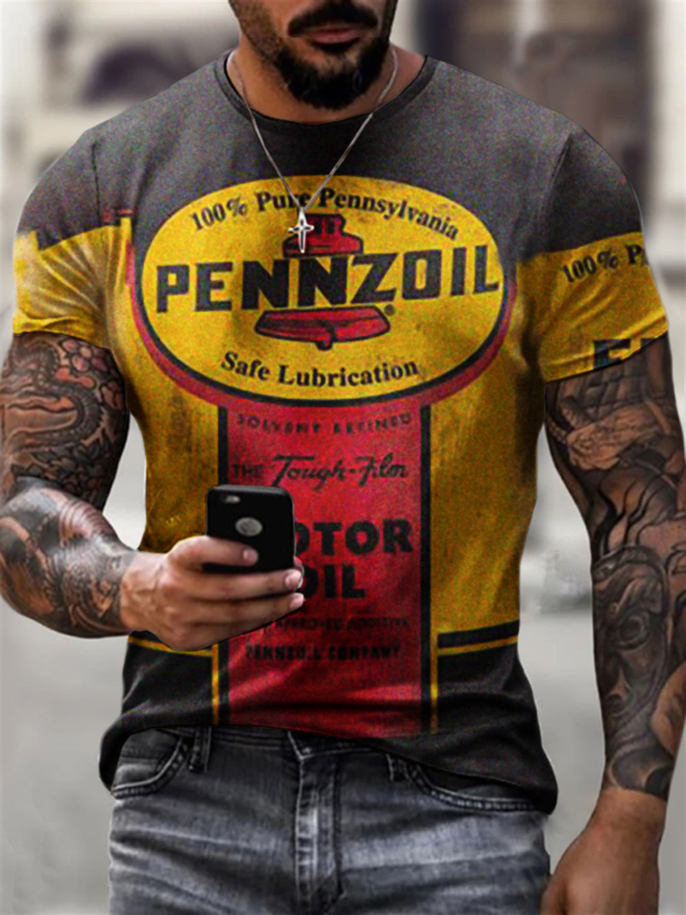 PB Di Moda Vintage Style Short Sleeve T-shirt