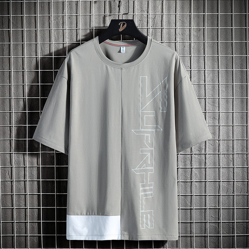 Men's Round Neck Fertilizer New Cotton T-shirt