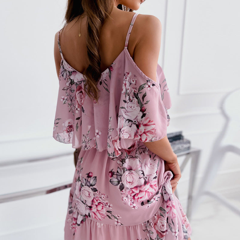 PB Di Moda Flower Printed Summer Strap Dress