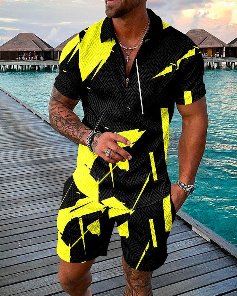 PB Di Moda Fashion Polo Suit Fashion Personality Men's