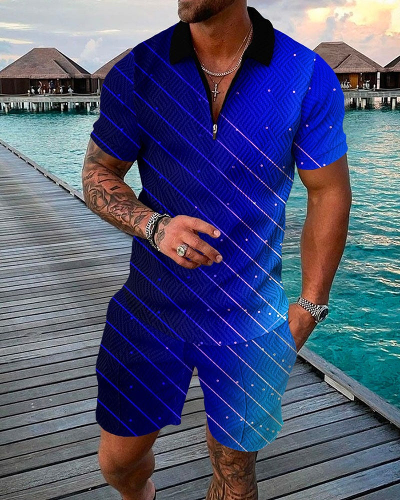 PB Di Moda Fashion Polo Suit Fashion Personality Men's