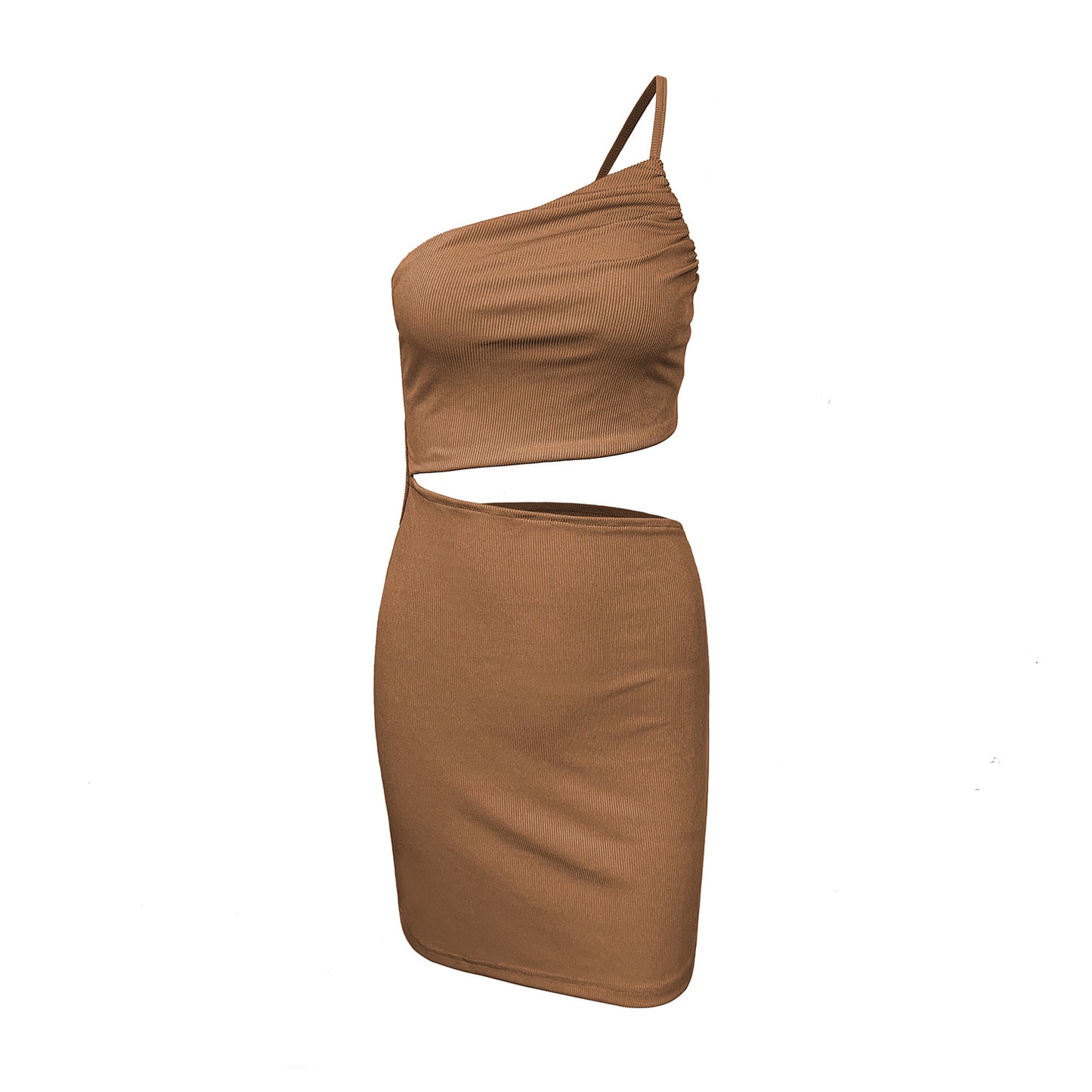 PB Di Moda One-shoulder Drawstring Dress With A Sense Of Design
