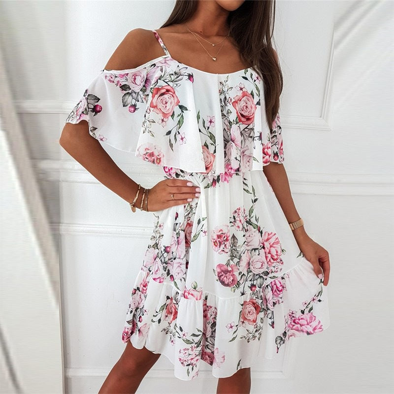 PB Di Moda Flower Printed Summer Strap Dress