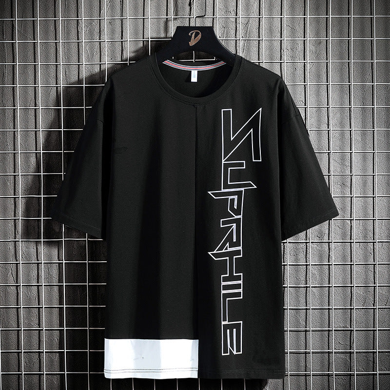 Men's Round Neck Fertilizer New Cotton T-shirt