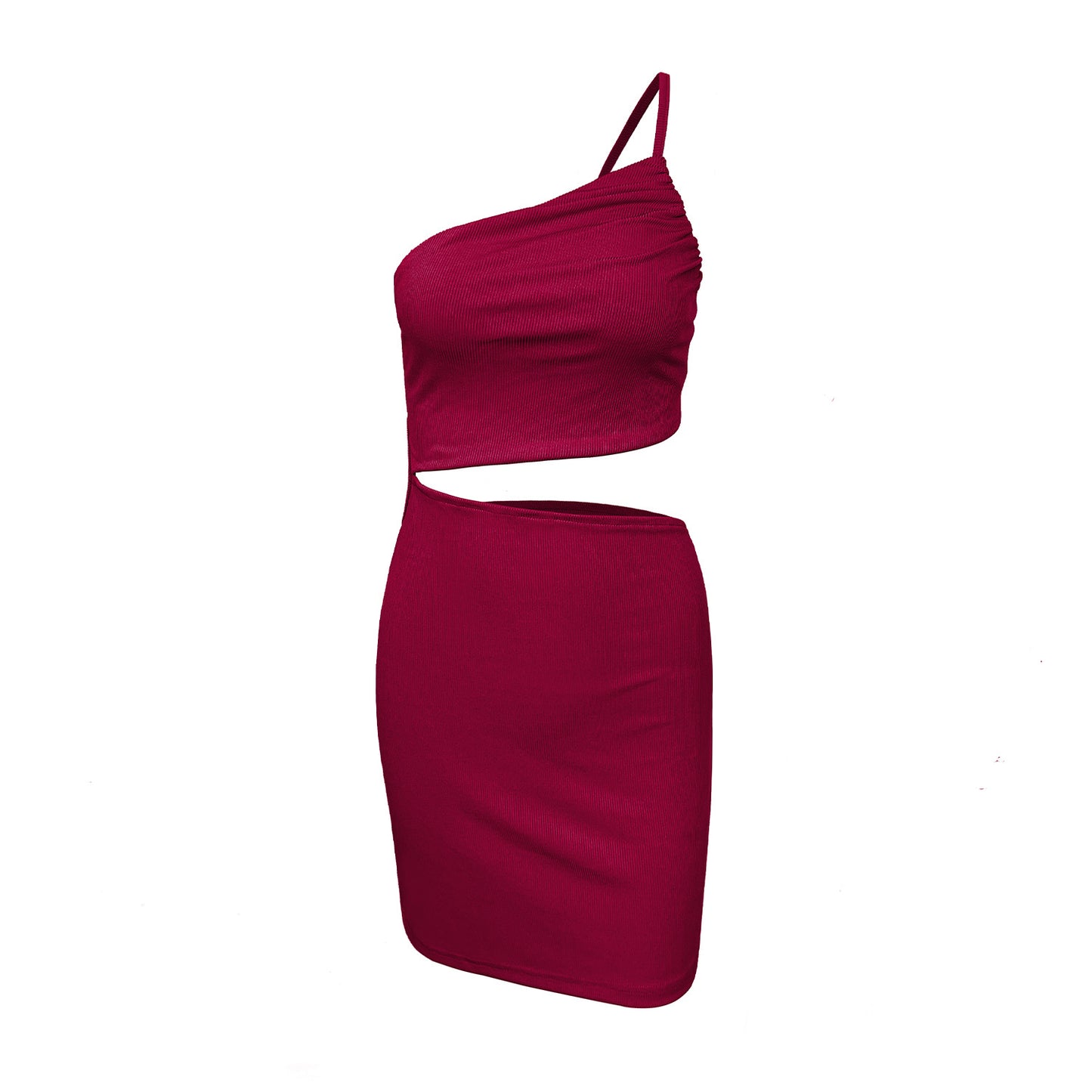 PB Di Moda One-shoulder Drawstring Dress With A Sense Of Design
