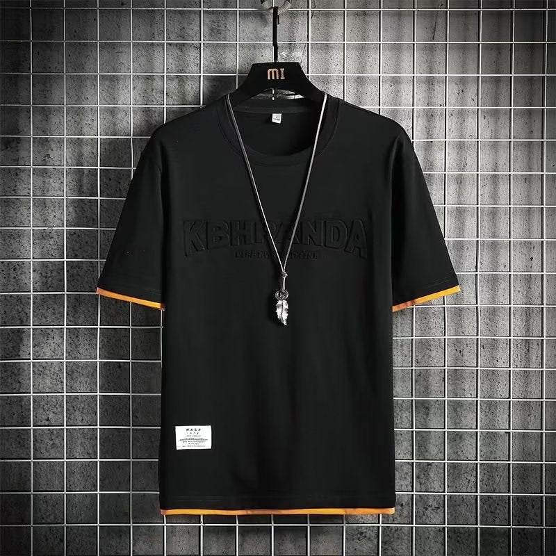 Half Sleeve Fake Two-piece T-shirt Top