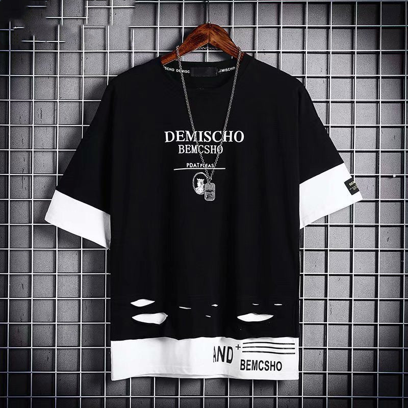 Simple Loose Allmatch Half-sleeve Tshirt Top