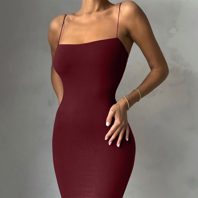 PB Di Moda Suspender Long Skirt Slim Dress