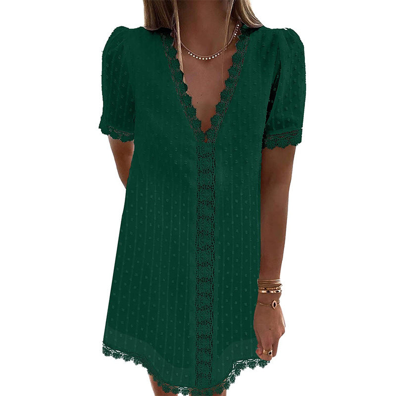 PB Di Moda Lace Stitching Loose Dress