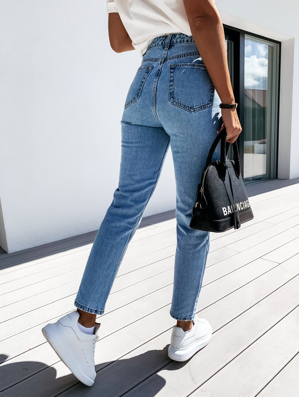 Casual Slim Trousers Womens Jeans