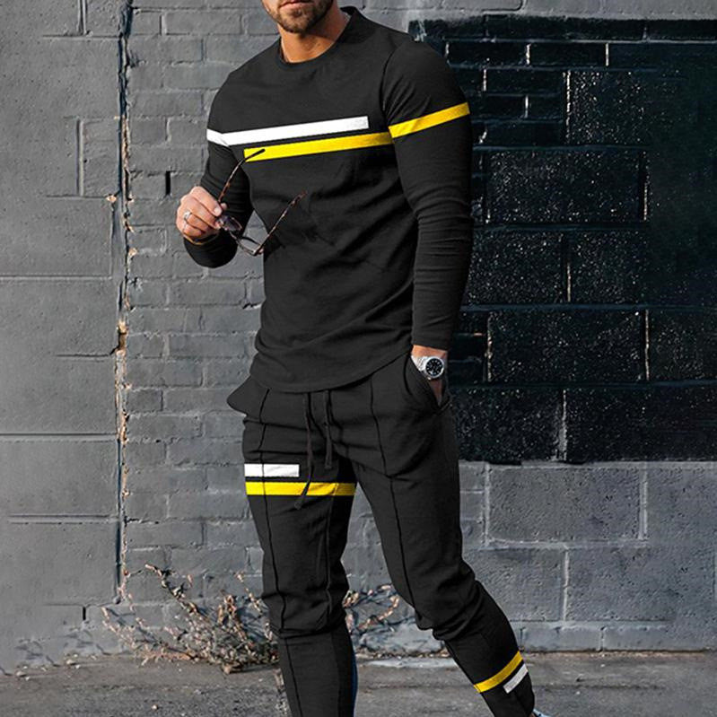 PB Di Moda Casual 3D Digital Printing Two-piece Suit