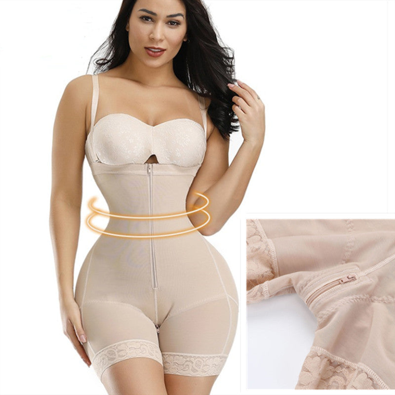 Bottom Zipper Waist And Hip Lift Tight Corset