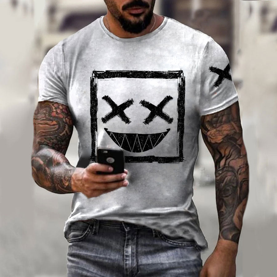PB Di Moda Vintage 3D Printing Short-sleeved T-shirt