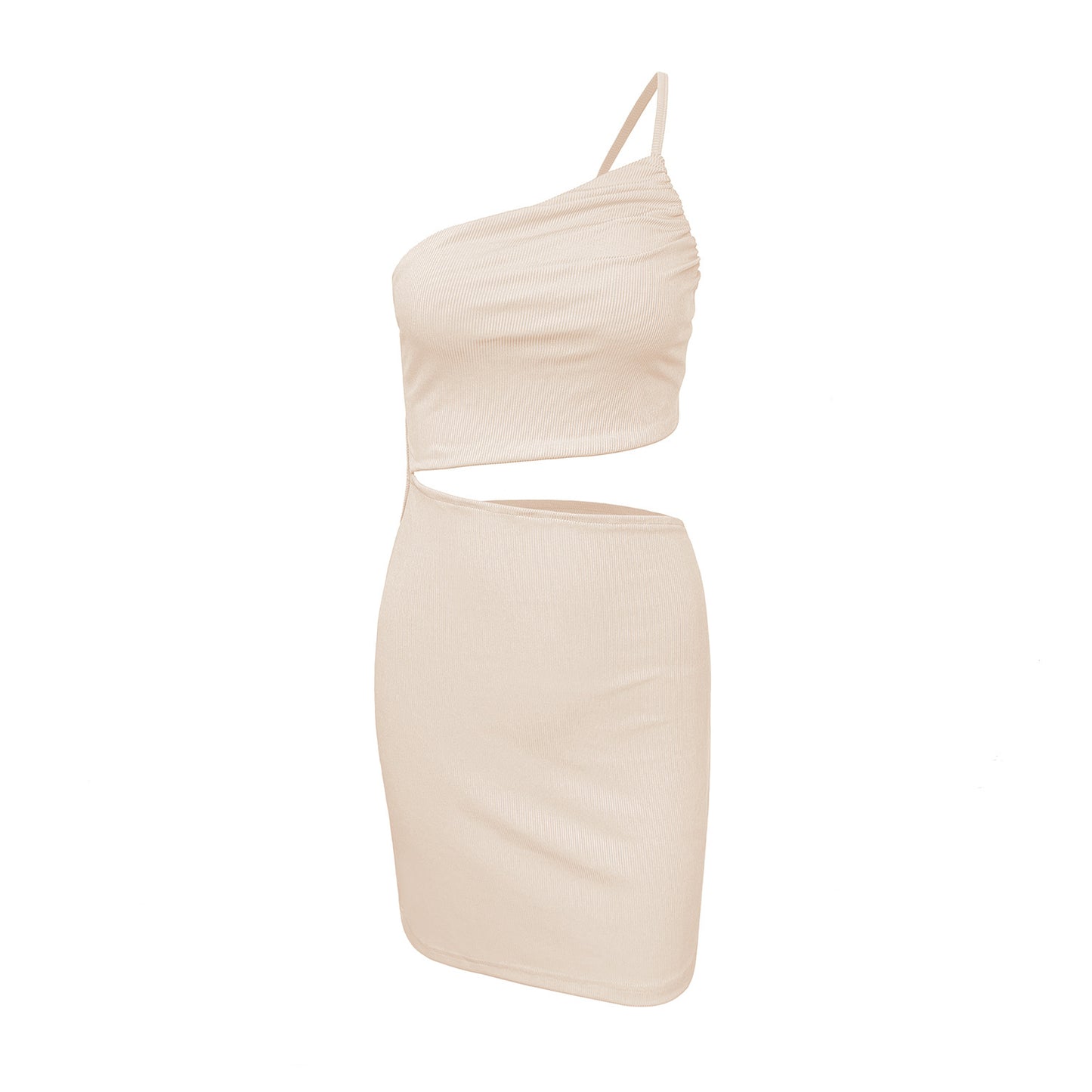 PB Di Moda One-shoulder Drawstring Dress With A Sense Of Design