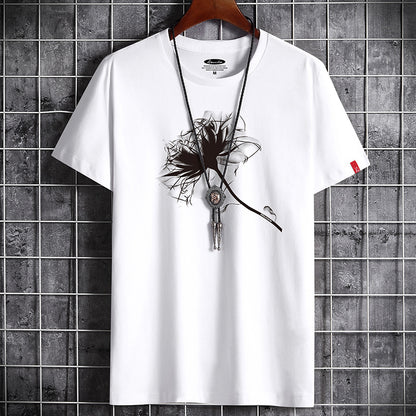 Summer Men's Short-sleeved T-shirt Casual Round Neck Loose